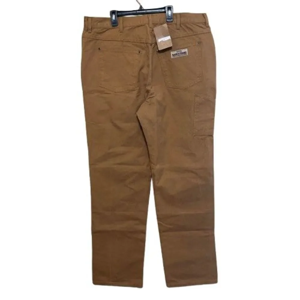 NWT Schaefer Outfitter Fenceline Canvas RanchHand Jeans 42x30 Brown Durable USA